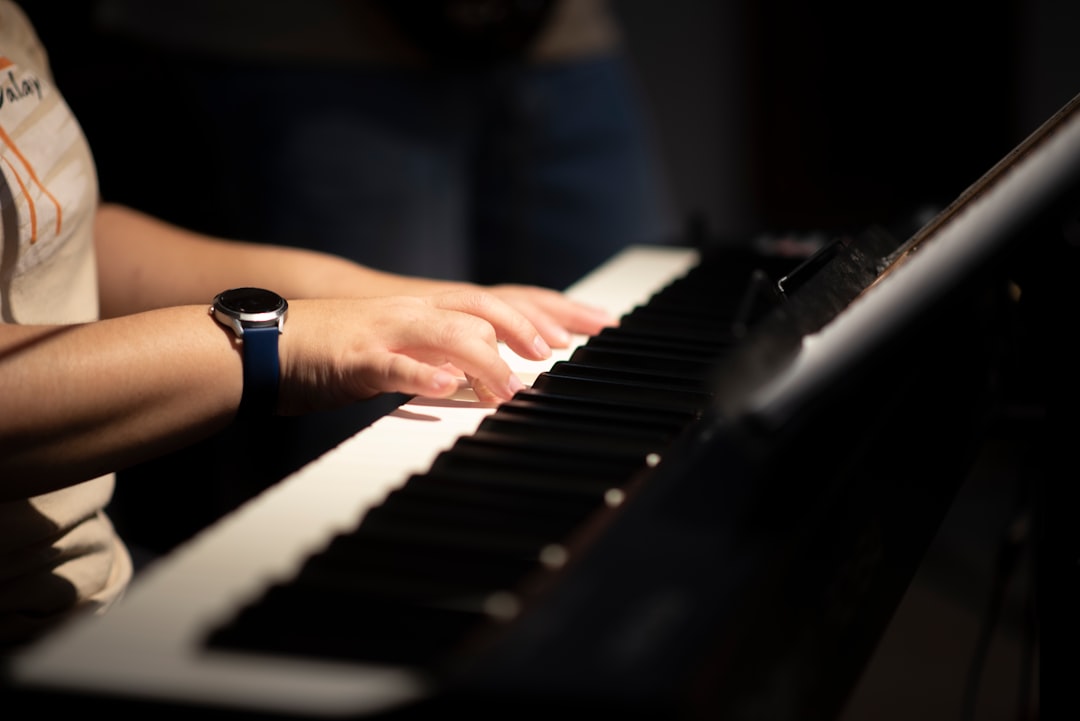 a person playing a piano
