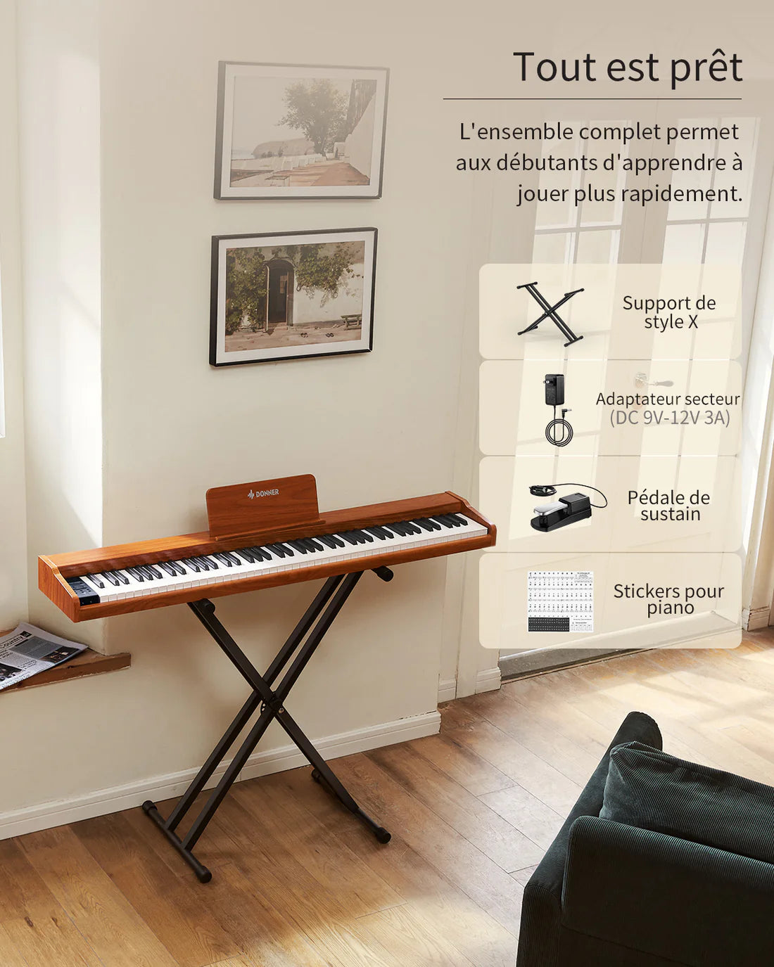 Donner DEP-1S + Piano LED Plus 2026®